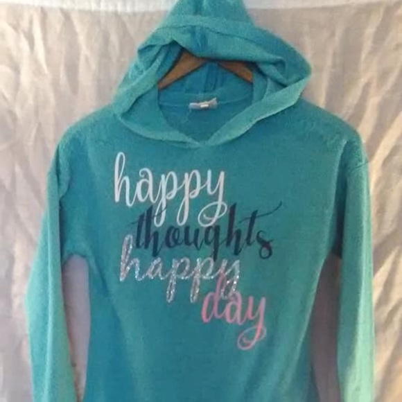 Happy Thoughts Happy Day Hooded Sweater - Picture 1 of 2